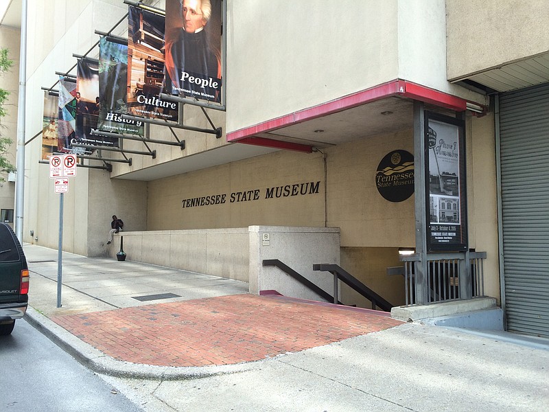 The front entrance of the Tennessee State Museum is seen in Nashville.