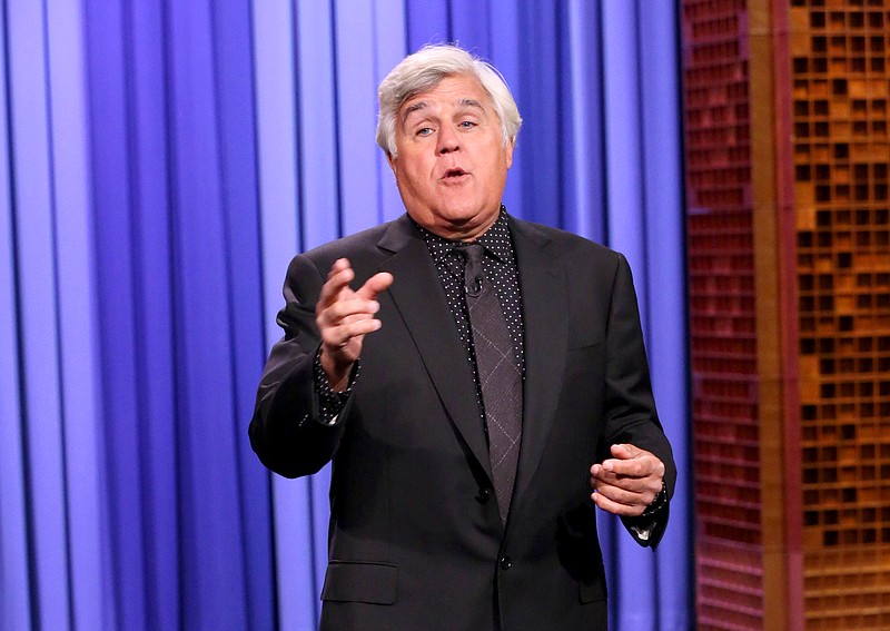 
              In this Oct. 6, 2015 photo released by NBC, comedian and former late night talk show host Jay Leno delivers the opening monologue on "The Tonight Show Starring Jimmy Fallon," in New York. (Douglas Gorenstein/NBC via AP)
            