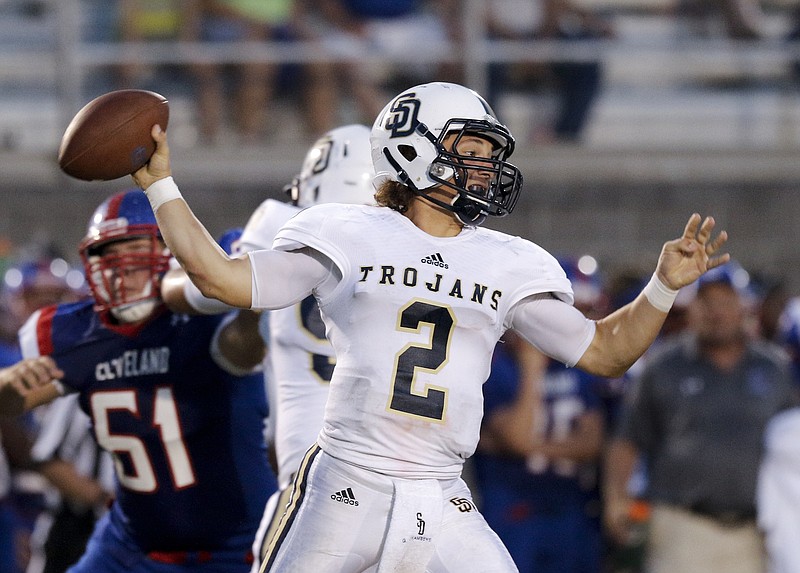 Justin Cook has 1,278 passing yards and 18 touchdown throws out of Soddy-Daisy's version of the spread offense, and he also is the Trojans' second leading rusher.