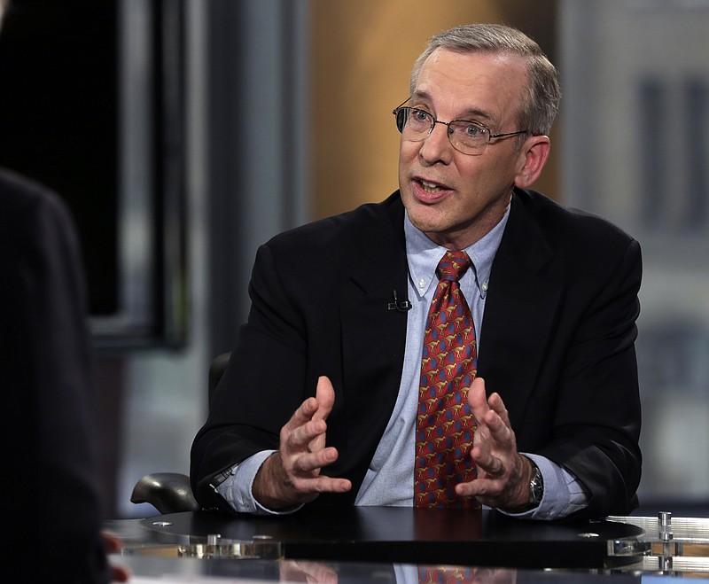 
              FILE - In this May 20, 2014 file photo, New York Federal Reserve President William Dudley is interviewed by Peter Barnes on the Fox Business Network, in New York. In a Friday, Oct. 9, 2015 interview with CNBC, Dudley said that a Fed rate hike remains likely this year but that a final decision will depend on how the economy performs. (AP Photo/Richard Drew, File)
            