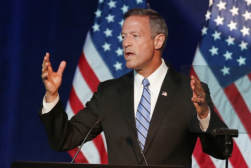 
              In this photo taken Aug. 28, 2015, Democratic presidential candidate, former Maryland Gov. Martin O'Malley speaks in Minneapolis. The Republican presidential contest has been aflutter for months, with all that preening and cackling from an overcrowded colony of rivals. Now it’s time for the Democrats to spread their wings before a big national audience, with their first debate, Tuesday night. (AP Photo/Jim Mone)
            
