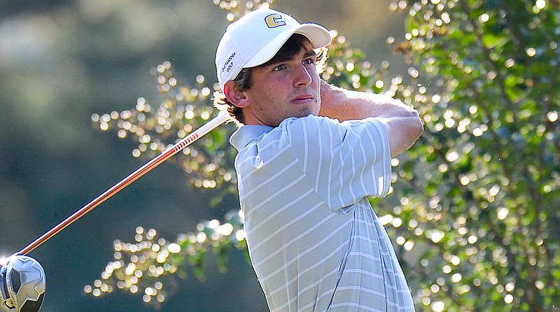 UTC sophomore Andrew Weathers is tied for second in the AutoTrader.com Collegiate golf tournament after shooting 139 in the first two rounds Monday at Berkeley Hills Country Club in Duluth, Ga.