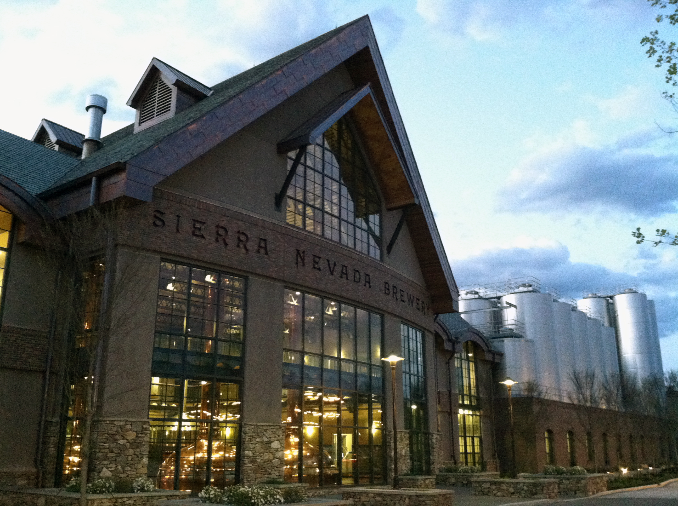 The gleaming Sierra Nevada Brewery in Mills River, N.C., is located next to the Asheville airport. The Asheville area is home to more than 20 beer breweries among its many attractions. (AP Photo/Beth J. Harpaz)