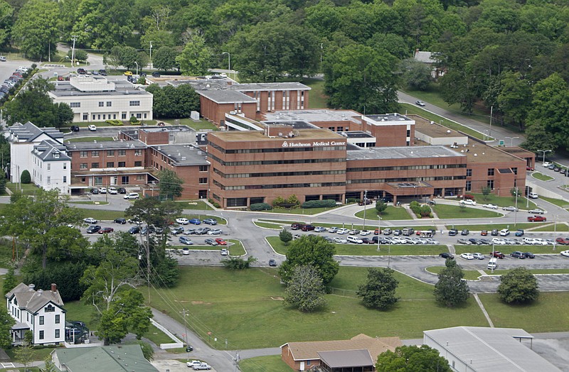 An aerial view of Hutcheson Medical Center in Fort Oglethorpe, Ga.