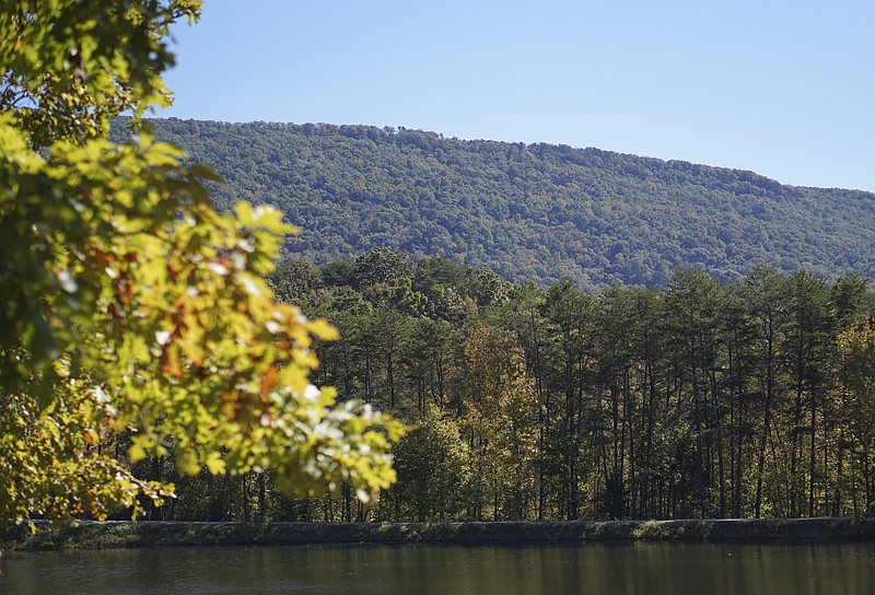 Staff Photo by Dan Henry / The Chattanooga Times Free Press- 10/19/15. The Johnson's Crook Valley near the Georgia-Alabama border in Rising Fawn, Ga., as seen on Monday, October 19, 2015. The Georgia-Alabama Land Trust and Southeastern Cave Conservancy, Inc., are partnering to create the largest cave preserve in Georgia consisting of 1,300 acres of land in the Johnson's Crook Valley. 