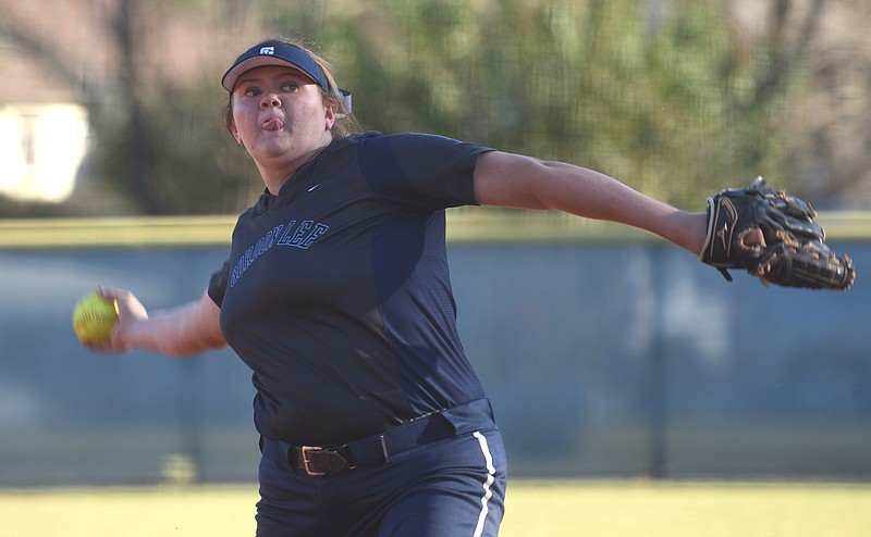 Gordon Lee pitcher Emily Armour delivers to the plate against Bacon County on Wednesday.