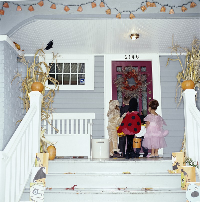 When trick or treating, tell your children to approach only clearly lit homes and to never go inside.