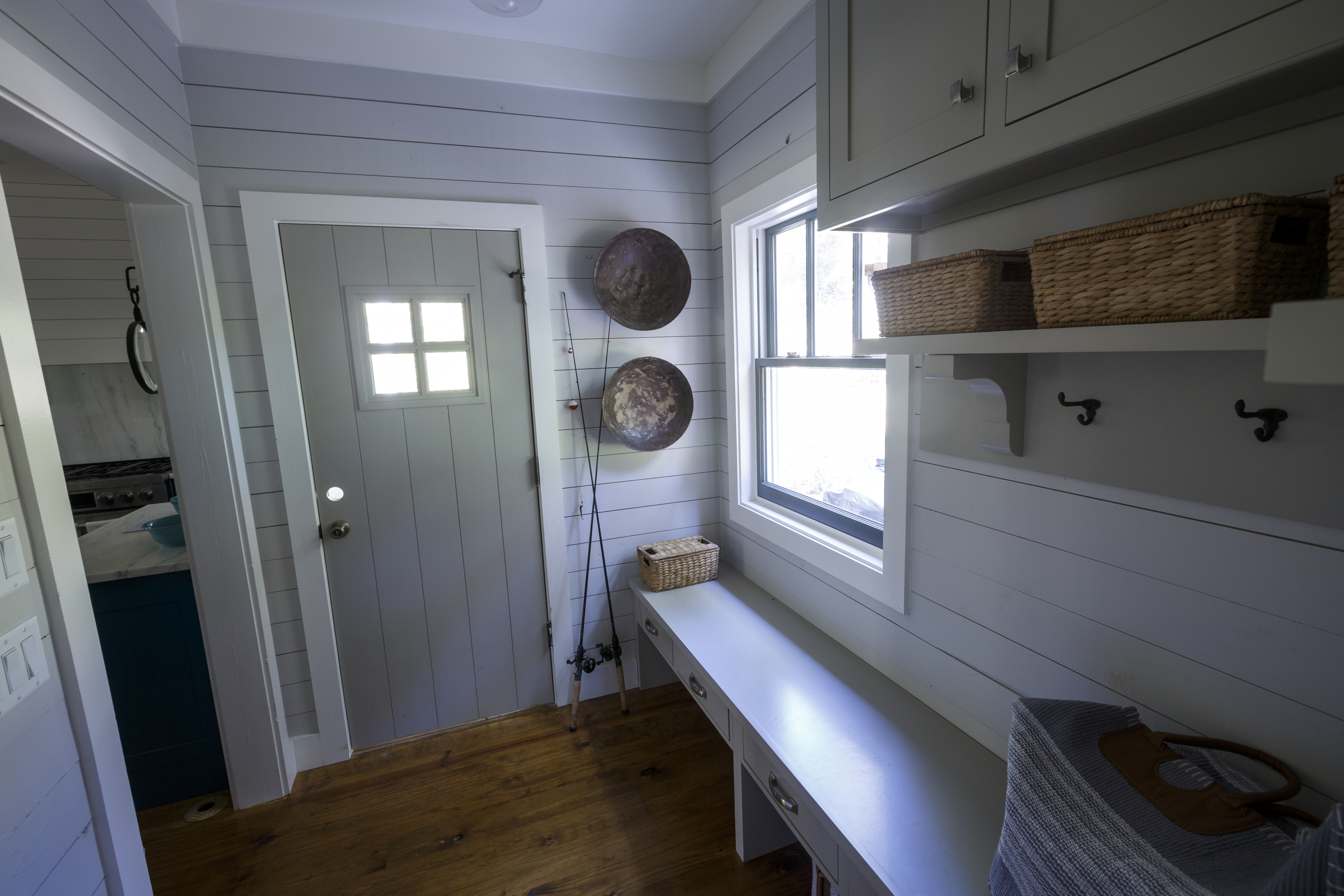 The back mud-room of a cottage house in Cloudland Station is seen Friday, Oct. 16, 2015, in Chickamauga, Ga. The cottage is being featured in the television show "This Old House."