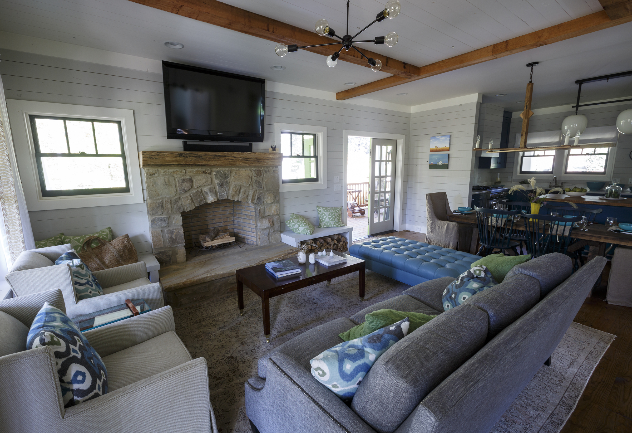 The living room of a cottage house in Cloudland Station is seen Friday, Oct. 16, 2015, in Chickamauga, Ga. The cottage is being featured in the television show "This Old House."