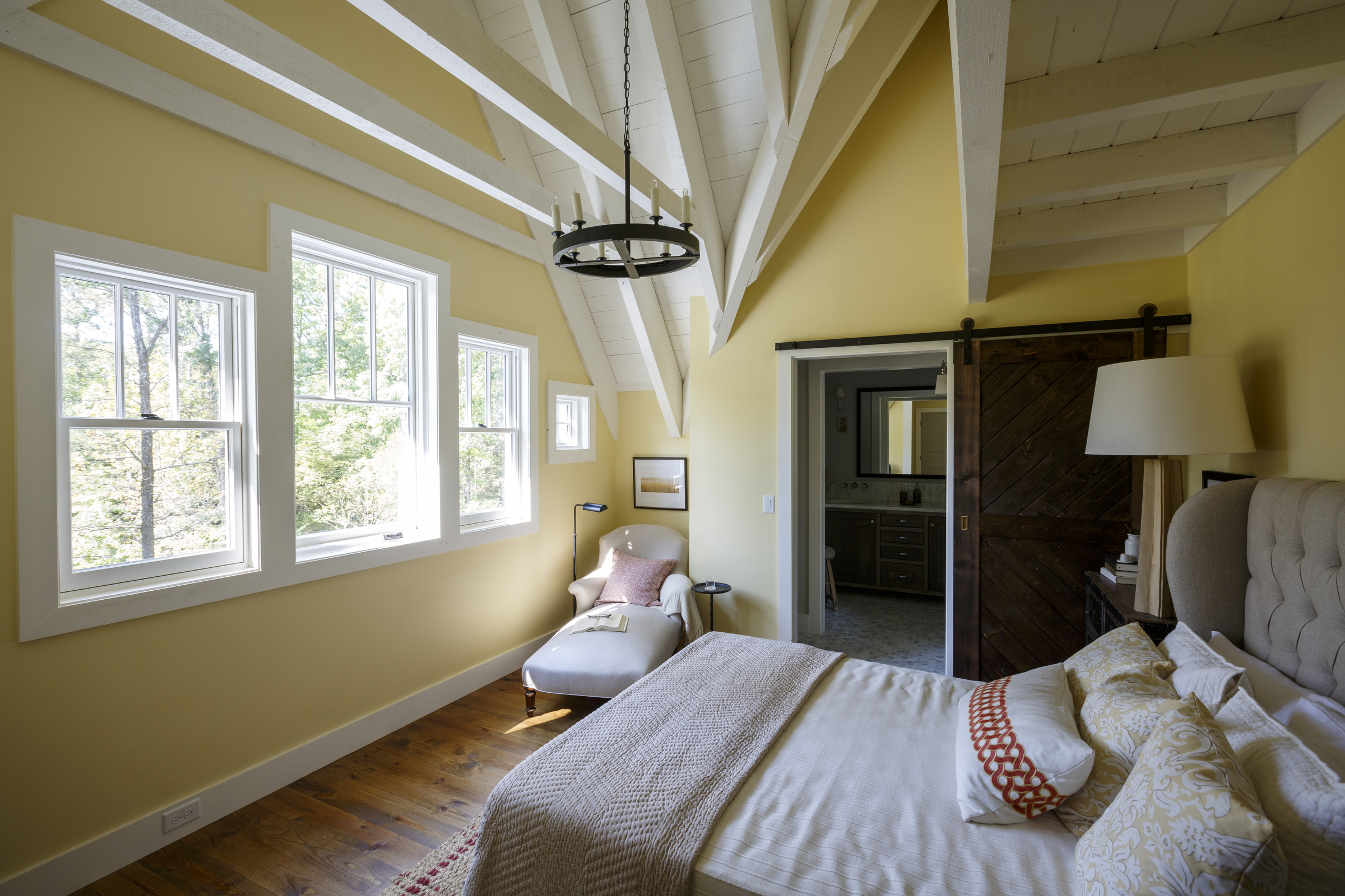 The upstairs master bedroom of a cottage house in Cloudland Station is seen Friday, Oct. 16, 2015, in Chickamauga, Ga. The cottage is being featured in the television show "This Old House."