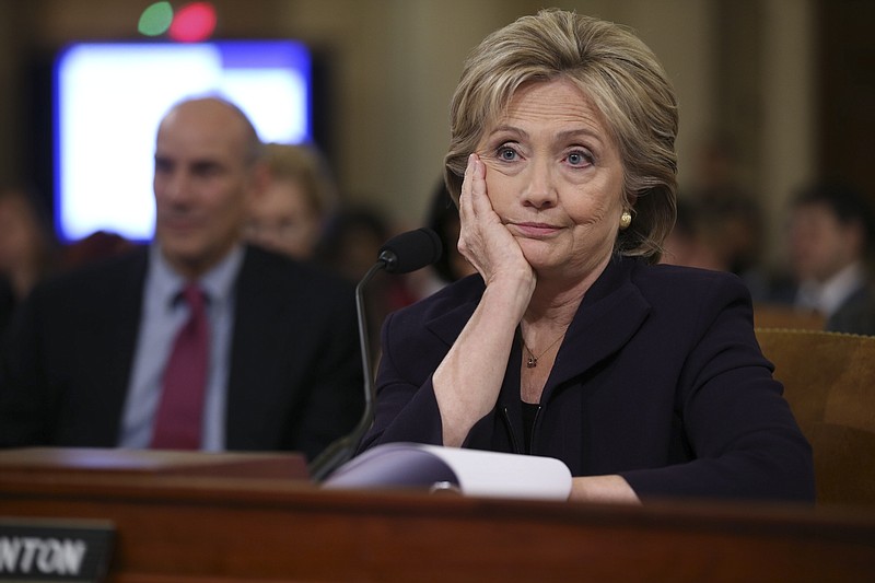 Former Secretary of State Hillary Rodham Clinton while testifying before the House Select Committee on Benghazi on Capitol Hill, in Washington, on Thursday.