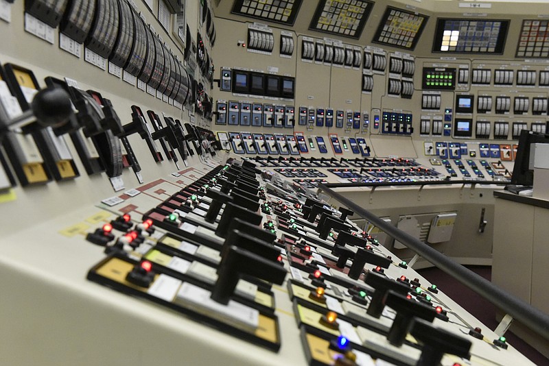 A mockup of the control room is seen in the training center at the TVA Watts Bar Nuclear Plant on Thursday, Oct. 22, 2015, near Spring City, Tenn. 
