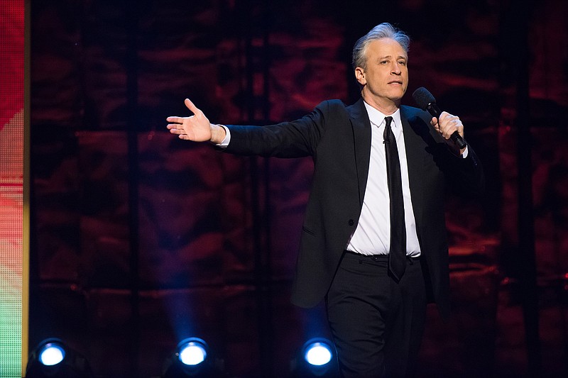 
              FILE - In this Feb. 28, 2015 file photo, Jon Stewart appears onstage at Comedy Central's "Night of Too Many Stars: America Comes Together for Autism Programs" at the Beacon Theatre in New York. The former host of "The Daily Show" and his wife are transforming their farm into an animal sanctuary. Jon and Tracey Stewart announced plans Saturday, Oct. 24, 2015, while being honored by the animal advocacy group Farm Sanctuary to turn their New Jersey farm into a haven for neglected animals.  (Photo by Charles Sykes/Invision/AP, File)
            