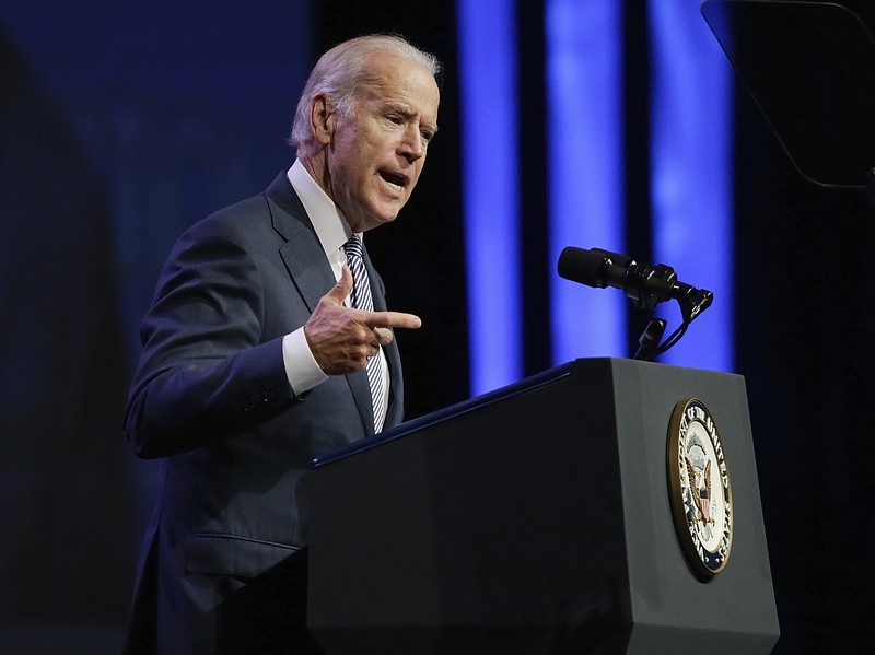 Vice President Joe Biden speaks at the National League of Cities annual convention Thursday, Nov. 5, 2015, in Nashville