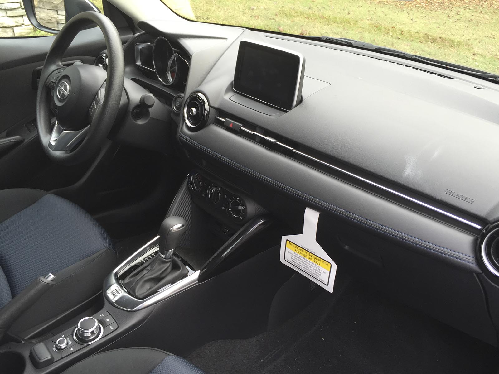 The interior is simple with a few upscale flourishes such a 7-inch touchscreen.