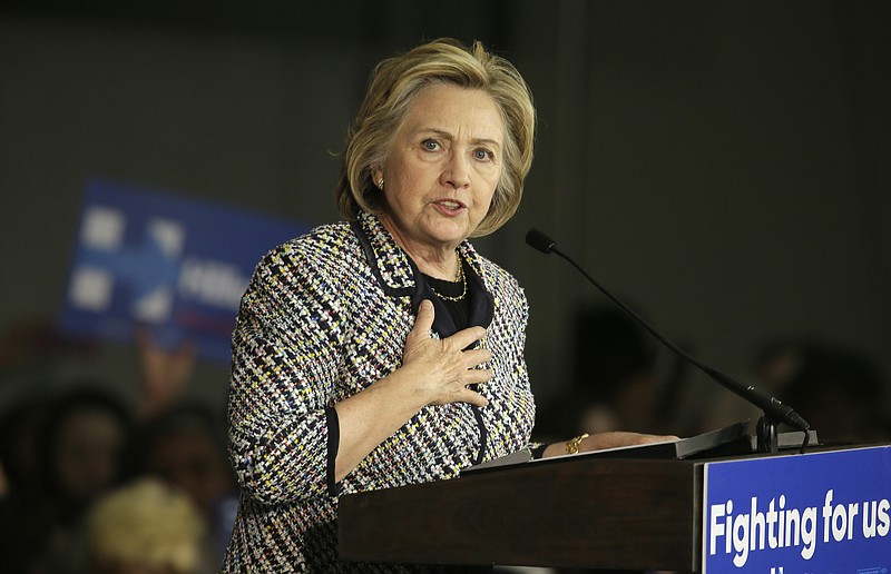 
              Democratic presidential candidate Hillary Rodham Clinton speaks at a campaign event at Mountain View Community College, Tuesday, Nov. 17, 2015, in Dallas. (AP Photo/LM Otero)
            