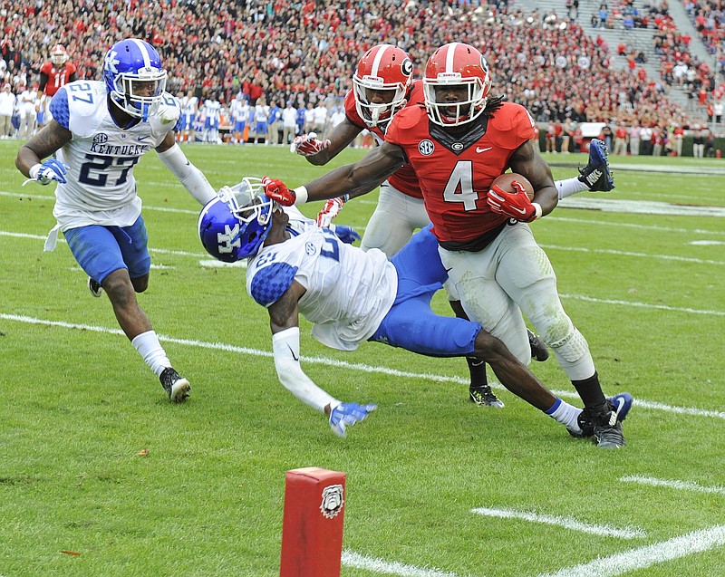 Georgia redshirt junior tailback Keith Marshall has elected to go through the senior ceremony before Saturday night's game against Georgia Southern.