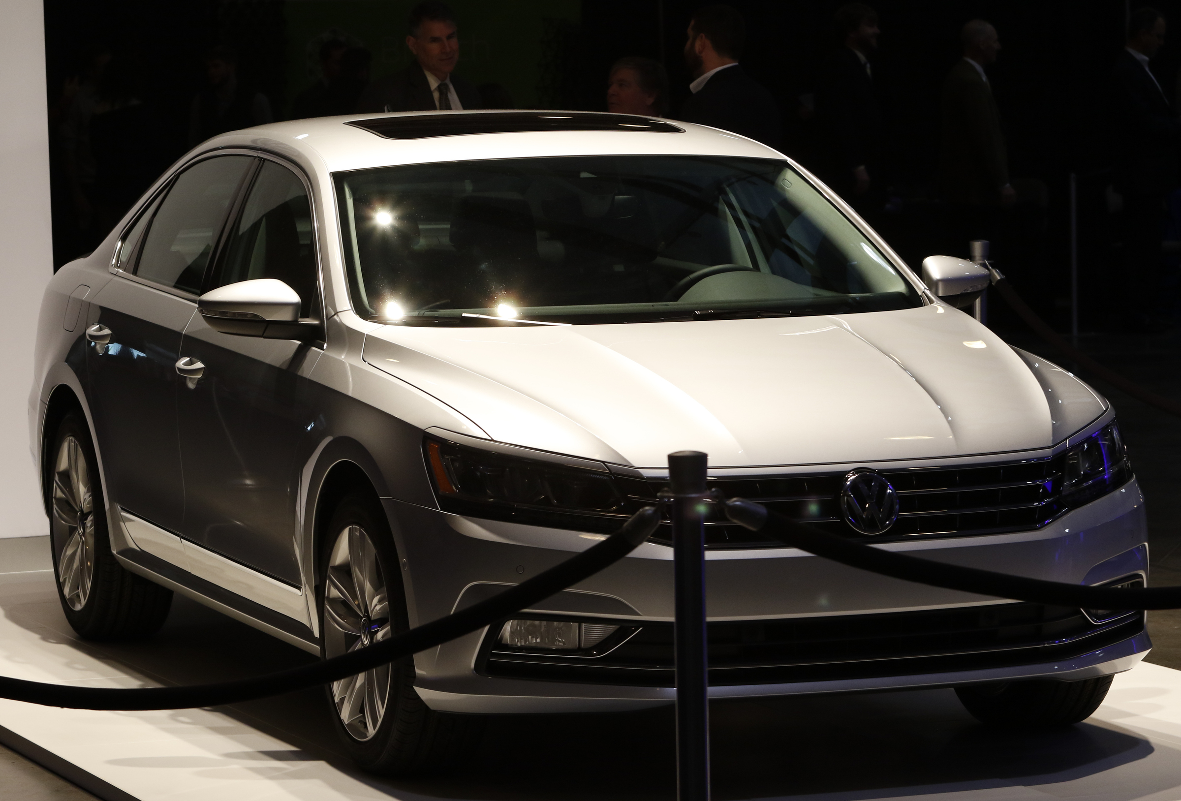 A 2016 Volkswagen Passat is on display at the Spirit of Innovation awards luncheon in the Chattanooga Convention Center on Nov. 18, 2015.