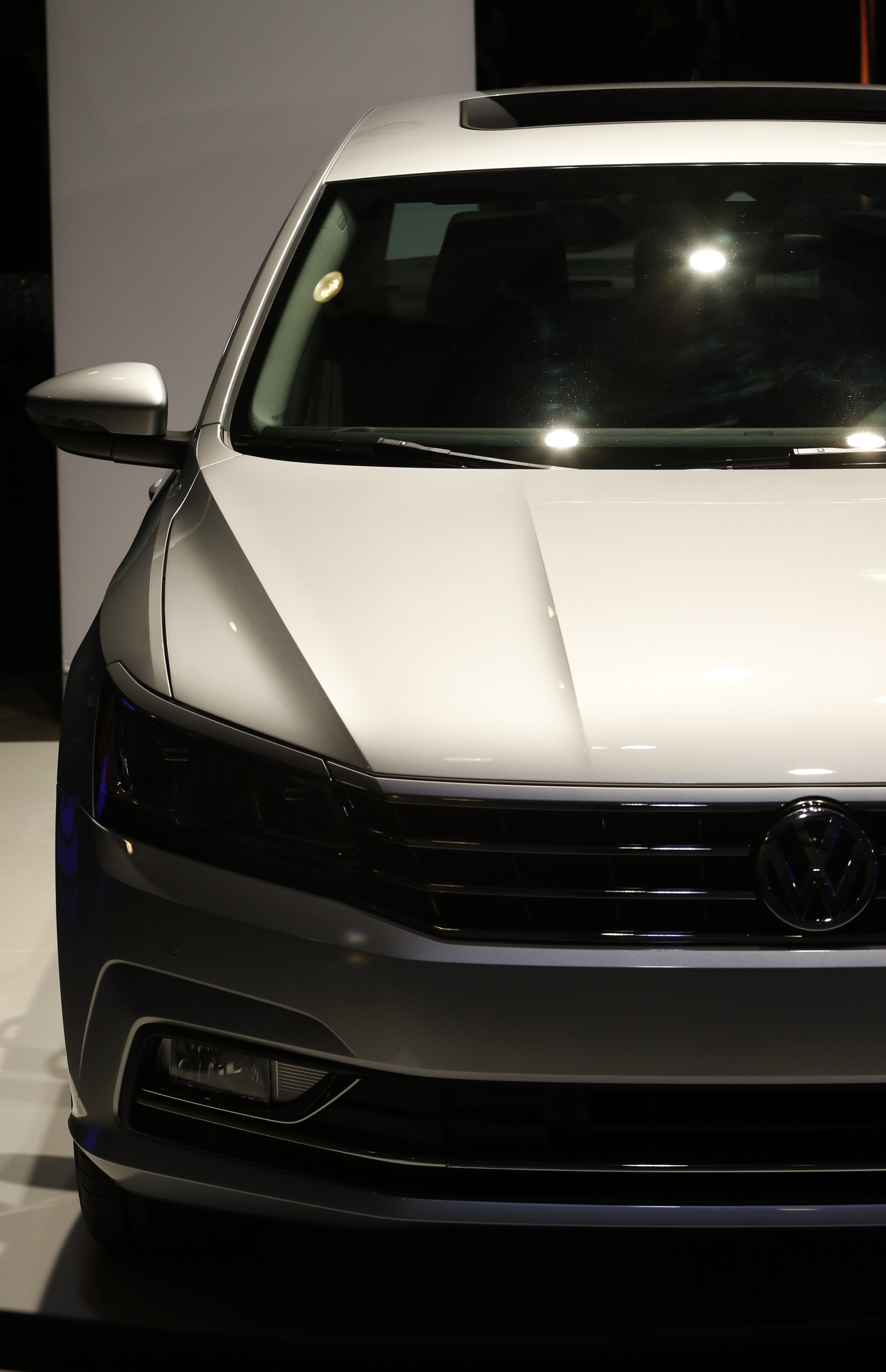 A 2016 Volkswagen Passat is on display at the Spirit of Innovation awards luncheon in the Chattanooga Convention Center on Nov. 18, 2015.