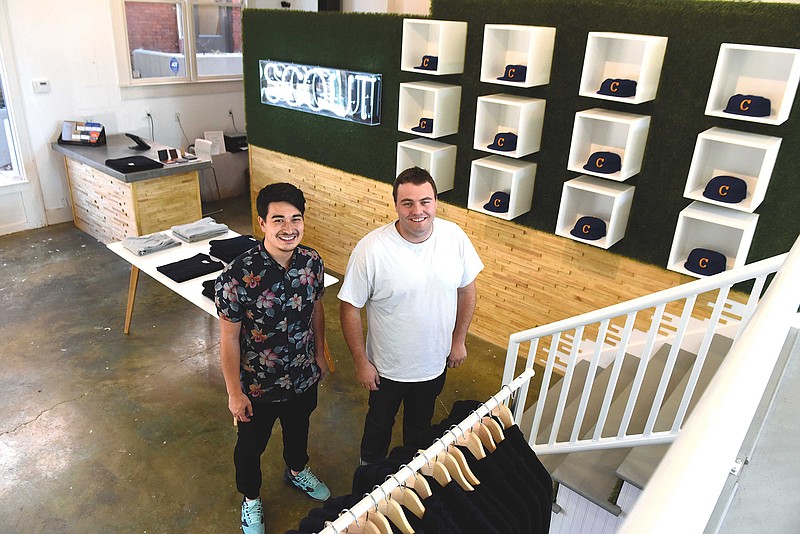 Russell Barfield, left, and Logan Leonardson opened Scout Boutique, a men's clothing and footwear store on Williams Street.