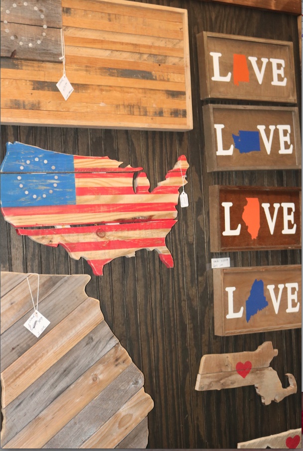 Wooden signs sell for around $30 to $40 apiece.