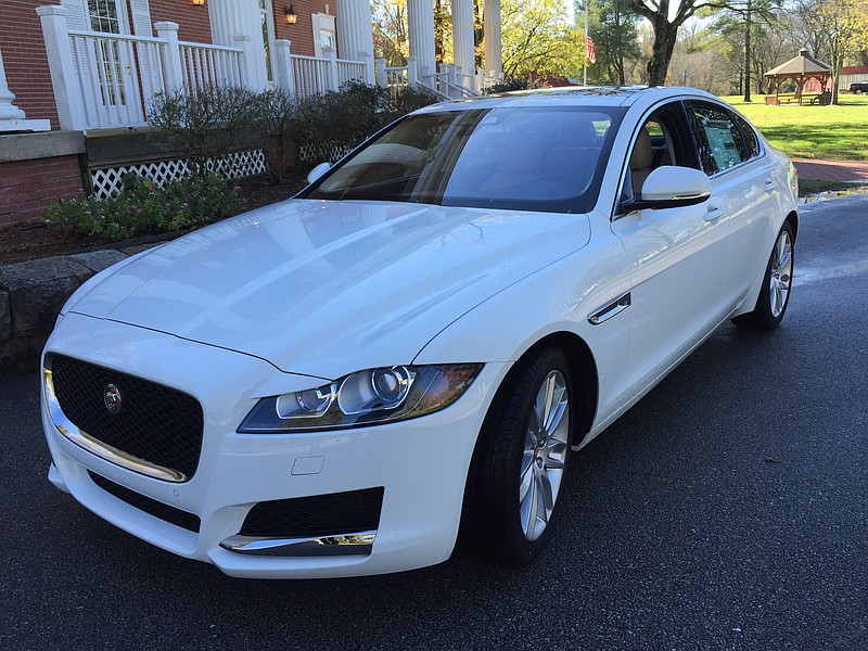 The redesign 2016 Jaguar XF features sleek, 21st century styling.



