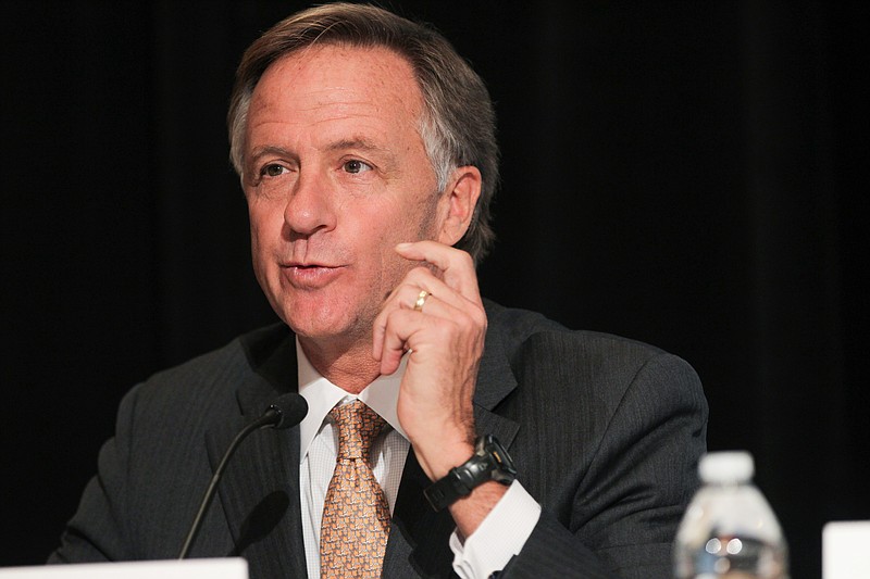 Tennessee Gov. Bill Haslam speaks during a news conference at the Republican Governors Association annual conference on Nov. 18 in Las Vegas.