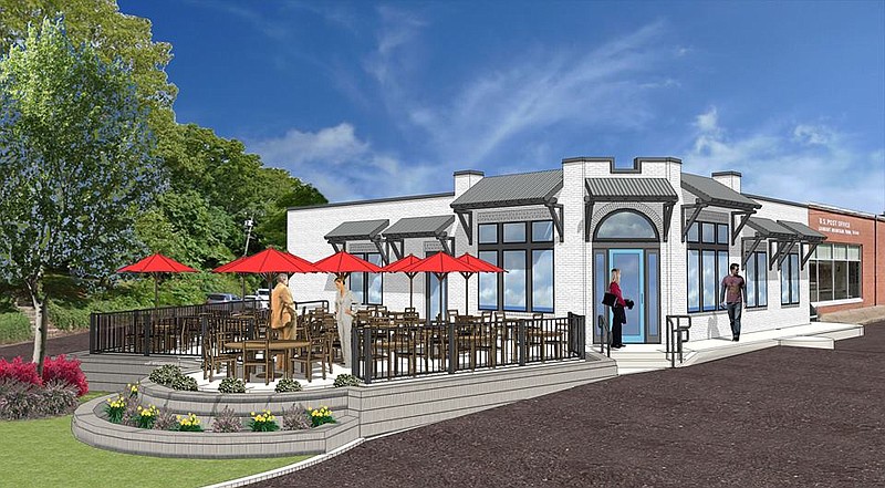 A rendering of the newly rebuilt Café on the Corner on Lookout Mountain.
