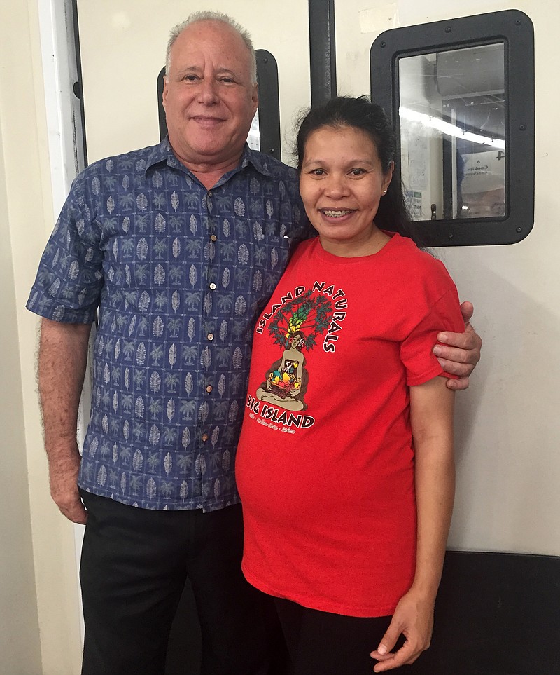 
              This Nov. 25, 2015 photo provided by Hawaii state Sen. Russell Ruderman shows Ruderman and his wife Dina pose for a photo on in Pahoa, Hawaii. The senator is worried about a dengue fever outbreak on the Big Island where they live because his wife is six months pregnant. He's among the Big Island lawmakers who say the state Department of Health isn't doing enough to combat the outbreak. (Russell Ruderman via AP)
            