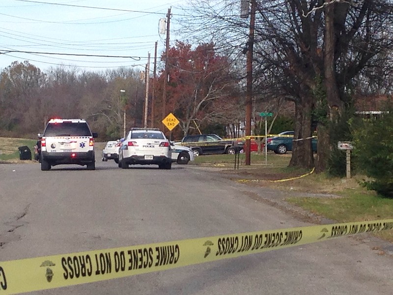 Chattanooga police respond to a shooting on 37th Street on Thanksgiving Day.