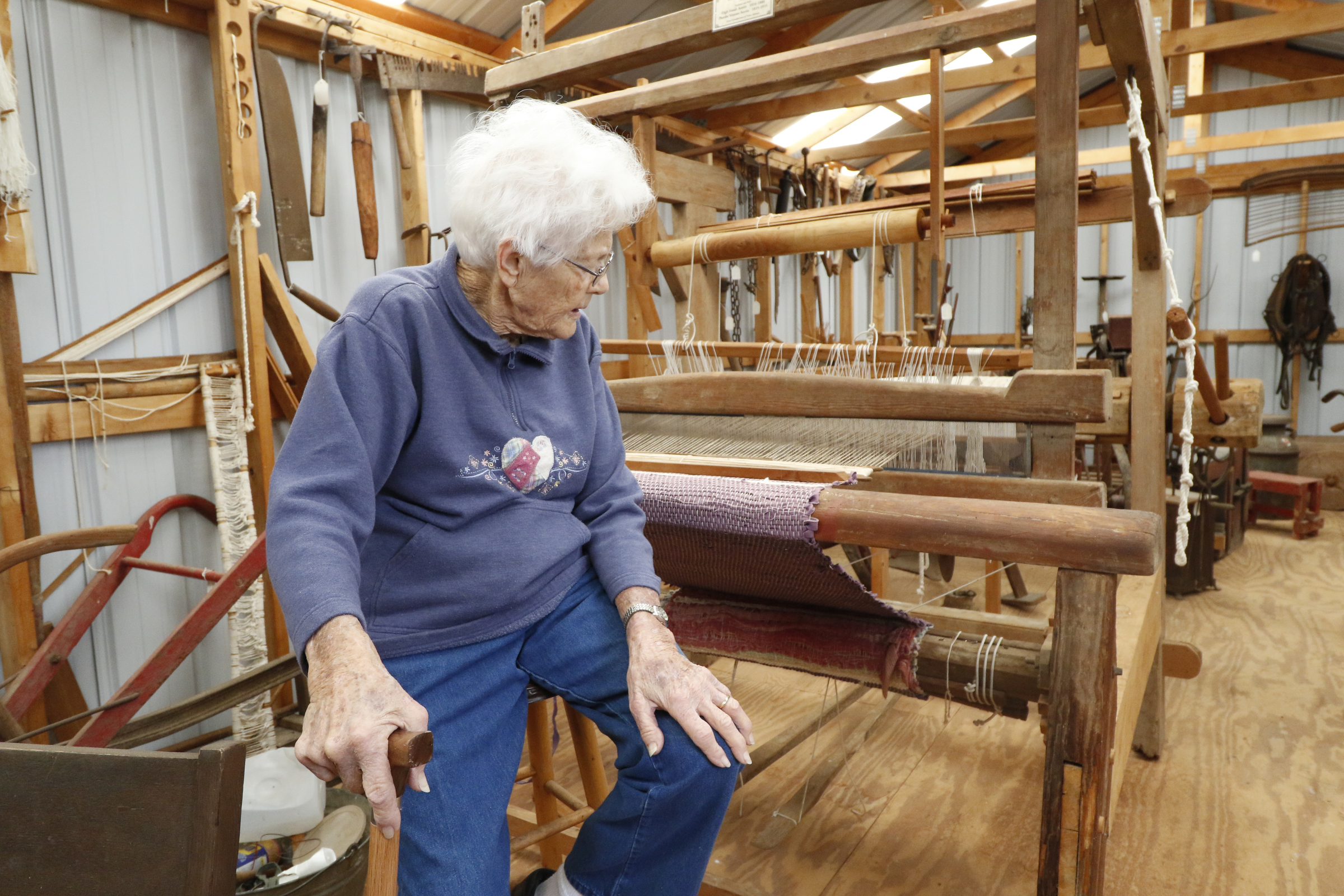 Staff Photo by Dan Henry / The Chattanooga Times Free Press- 11/25/15. Nadean Kell, speaks about her late husband Thaxton Kell, who was a woodworker and collected antique tools.
