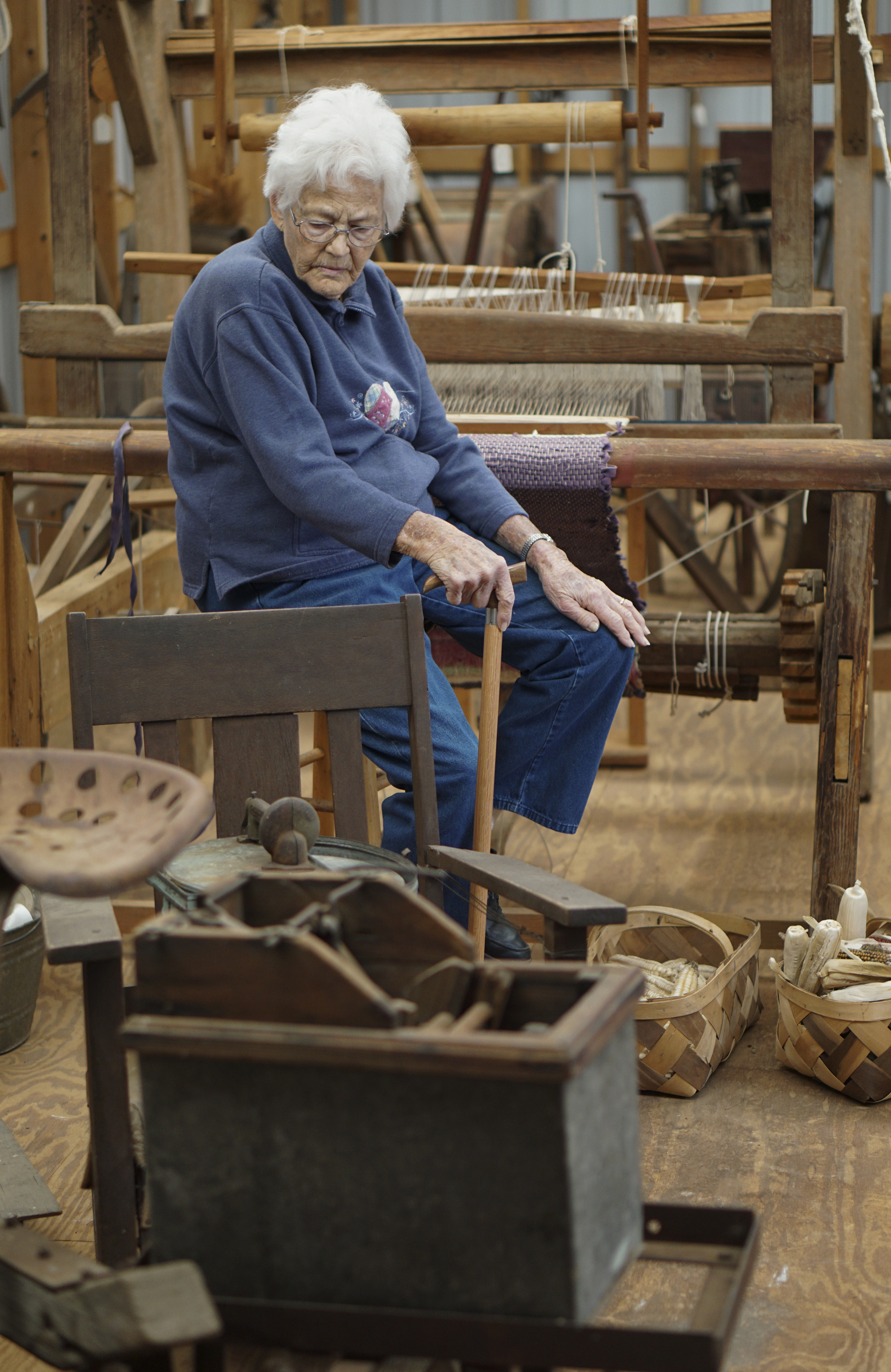 Staff Photo by Dan Henry / The Chattanooga Times Free Press- 11/25/15. Nadean Kell, speaks about her late husband Thaxton Kell, who was a woodworker and collected antique tools.
