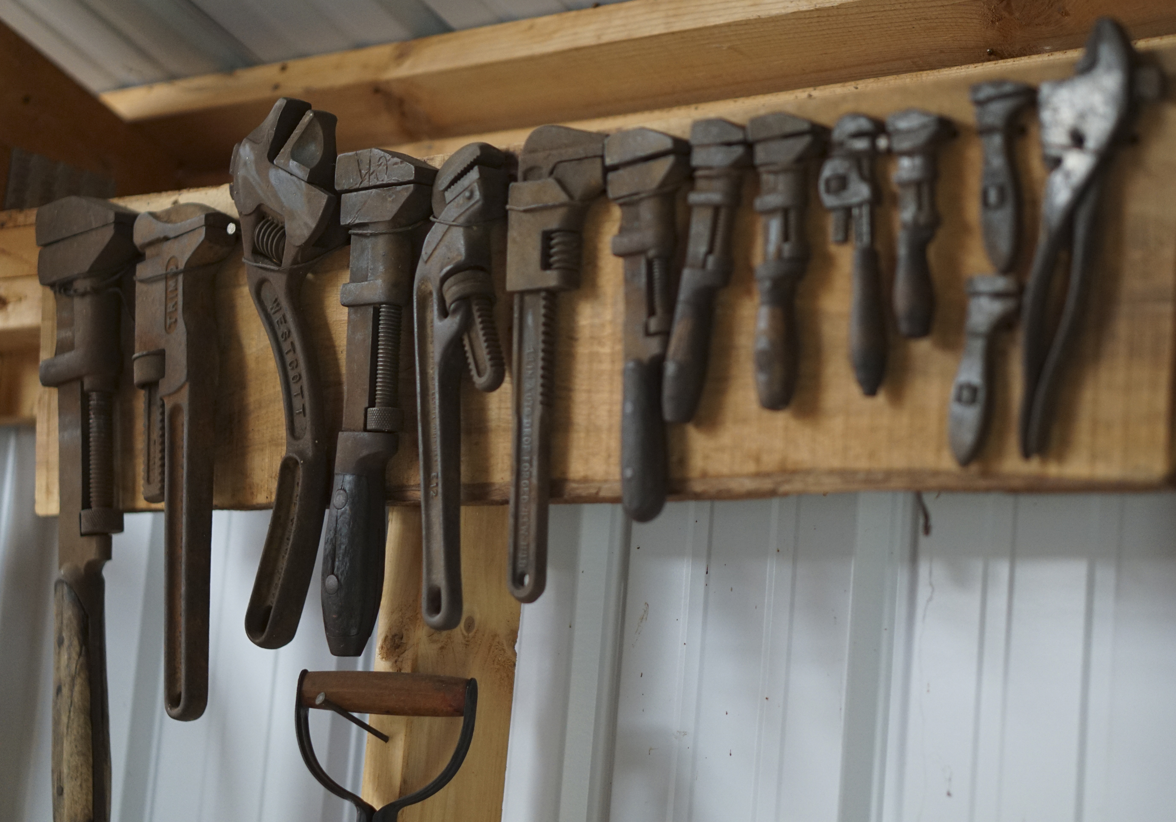 Staff Photo by Dan Henry / The Chattanooga Times Free Press- 11/25/15. Nadean Kell, speaks about her late husband Thaxton Kell, who was a woodworker and collected antique tools.