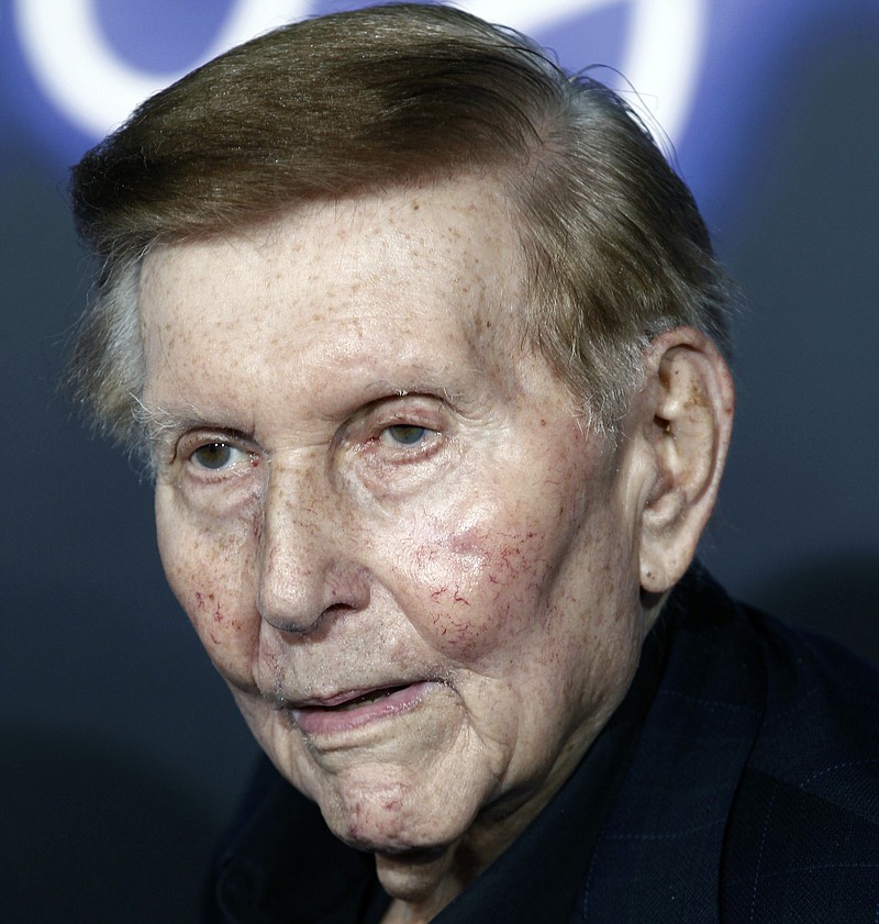 
              FILE - This Oct. 14, 2011, file photo shows Sumner Redstone in Los Angeles.  A judge has decided that a case challenging media mogul Redstone's capacity to make health care decisions for himself can proceed. The case was filed in Los Angeles by a longtime friend of the 92-year-old Redstone, who controls CBS Corp. and Viacom Inc.  On Monday, Nov. 30, 2015, a judge rejected a request by Redstone's lawyers to dismiss the case outright. (AP Photo/Matt Sayles, File)
            