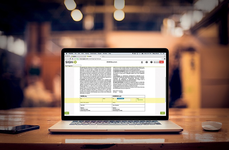 SigniX is a Chattanooga-based provider of e-signature technology.