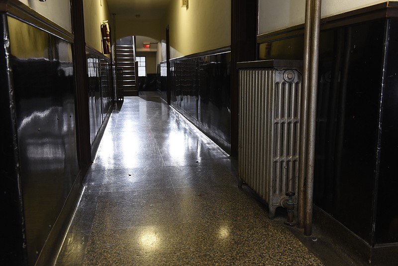 Working radiators are located in the hallways at the Lincoln, a 1920's-era apartment building on High Street that has recently come on the real estate market, seen Tuesday, Dec. 1, 2015, in Chattanooga, Tenn.