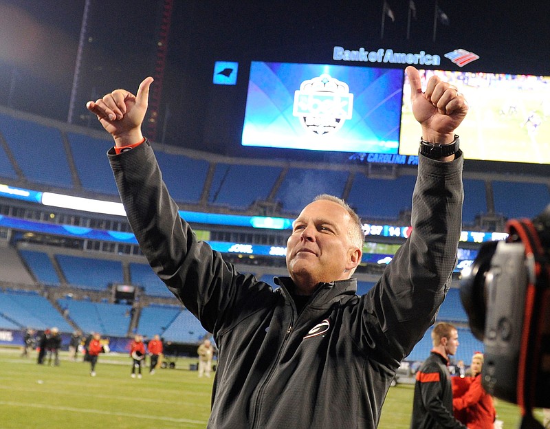 Georgia football coach Mark Richt improved to 9-5 in bowl games last December with a 37-14 rout of Louisville in the sparsely attended Belk Bowl in Charlotte.