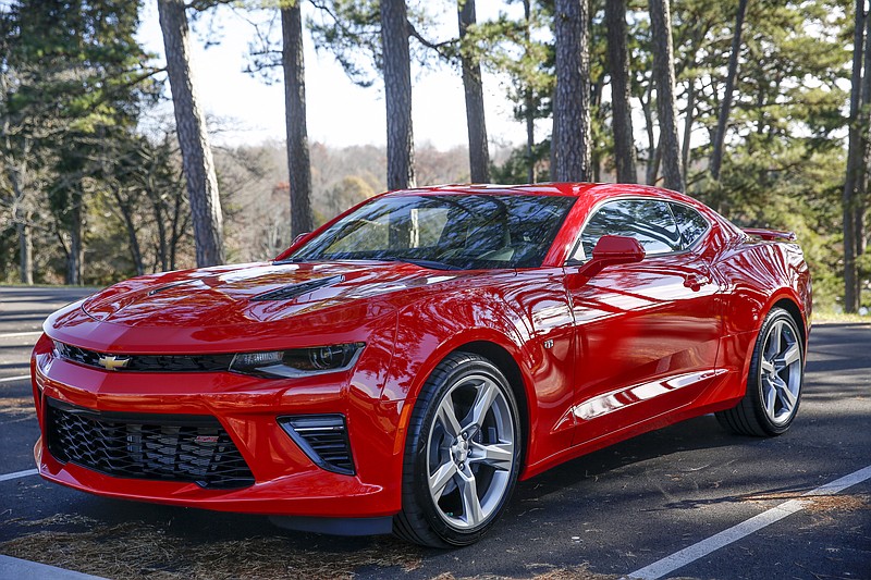 The 2016 Camaro, Motor Trend's car of the year, is seen Thursday, Dec. 3, 2015, in Chattanooga, Tenn.