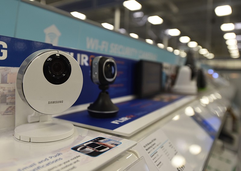 Home security products fill the shelves Thursday, December 10, 2015 at Best Buy on Gunbarrel Road.