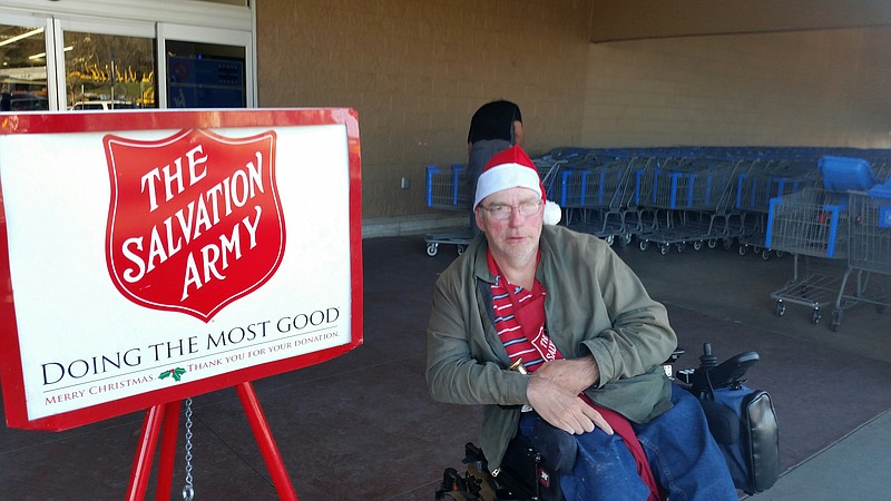 Doug York is devoted to the Salvation Army and does not let his wheelchair prevent him from volunteering to ring the bell at the Walmart at the foot of Signal Mountain. He hopes to find a full-time job at a thrift store.