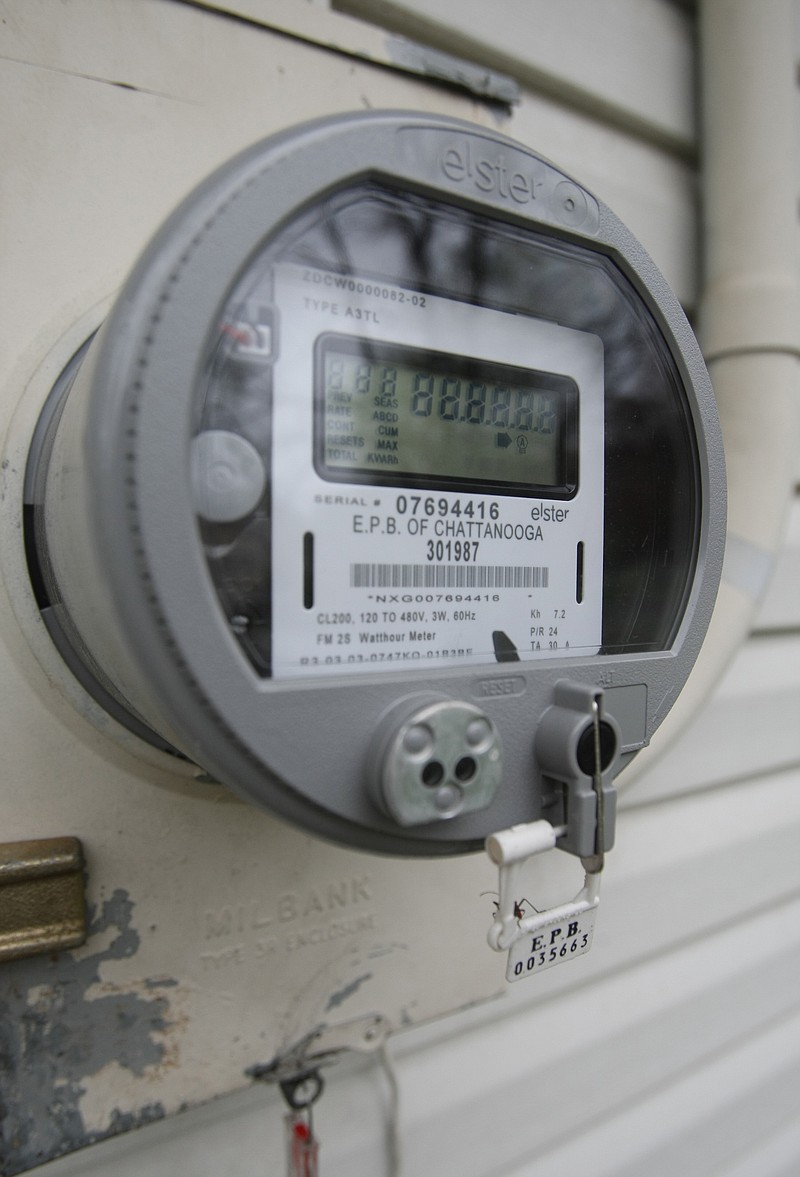 This "smart meter" and a programmable thermostat installed by EPB, is part of a 32 person pilot program which allows EPB to monitor residential power usage.