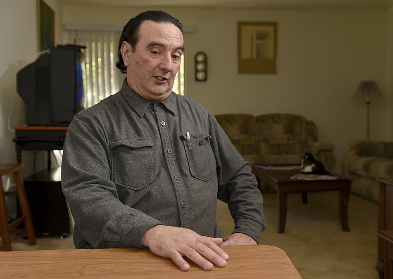 Gerard Leo is photographed in his apartment on Tuesday, Dec. 29, 2015, in East Ridge, Tenn. He was displaced when the Superior Creek Lodge was condemned.