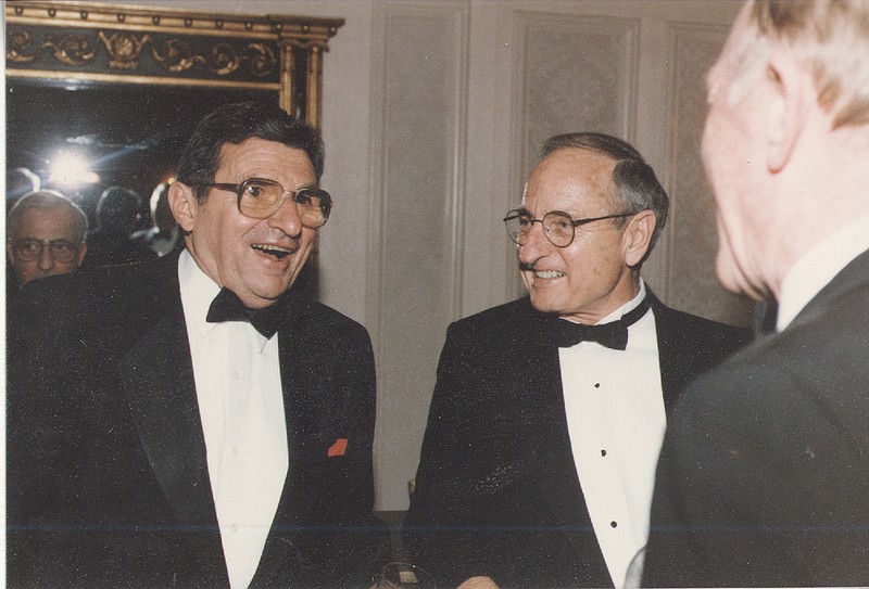 Penn State coach Joe Paterno, left, and Georgia's Vince Dooley led their nationally top-two ranked teams to the Sugar Bowl following the 1982 regular season.
