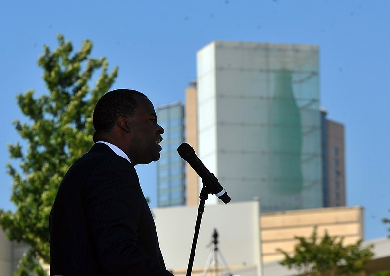 Atlanta has been governed by a black mayor since 1974, with Kasim Reed, pictured, the current occupant of the seat, but their presence hasn't solved all the problems for the city's impoverished.