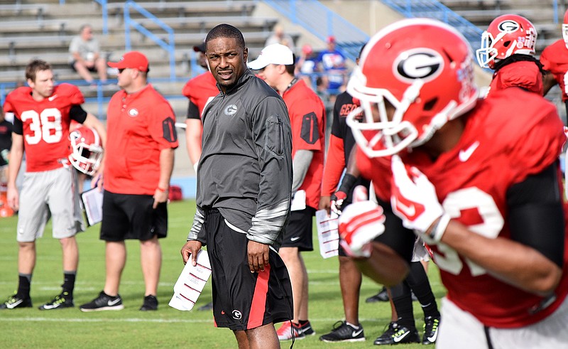 Receivers coach Bryan McClendon is serving as Georgia's interim coach for today's TaxSlayer Bowl against Penn State.