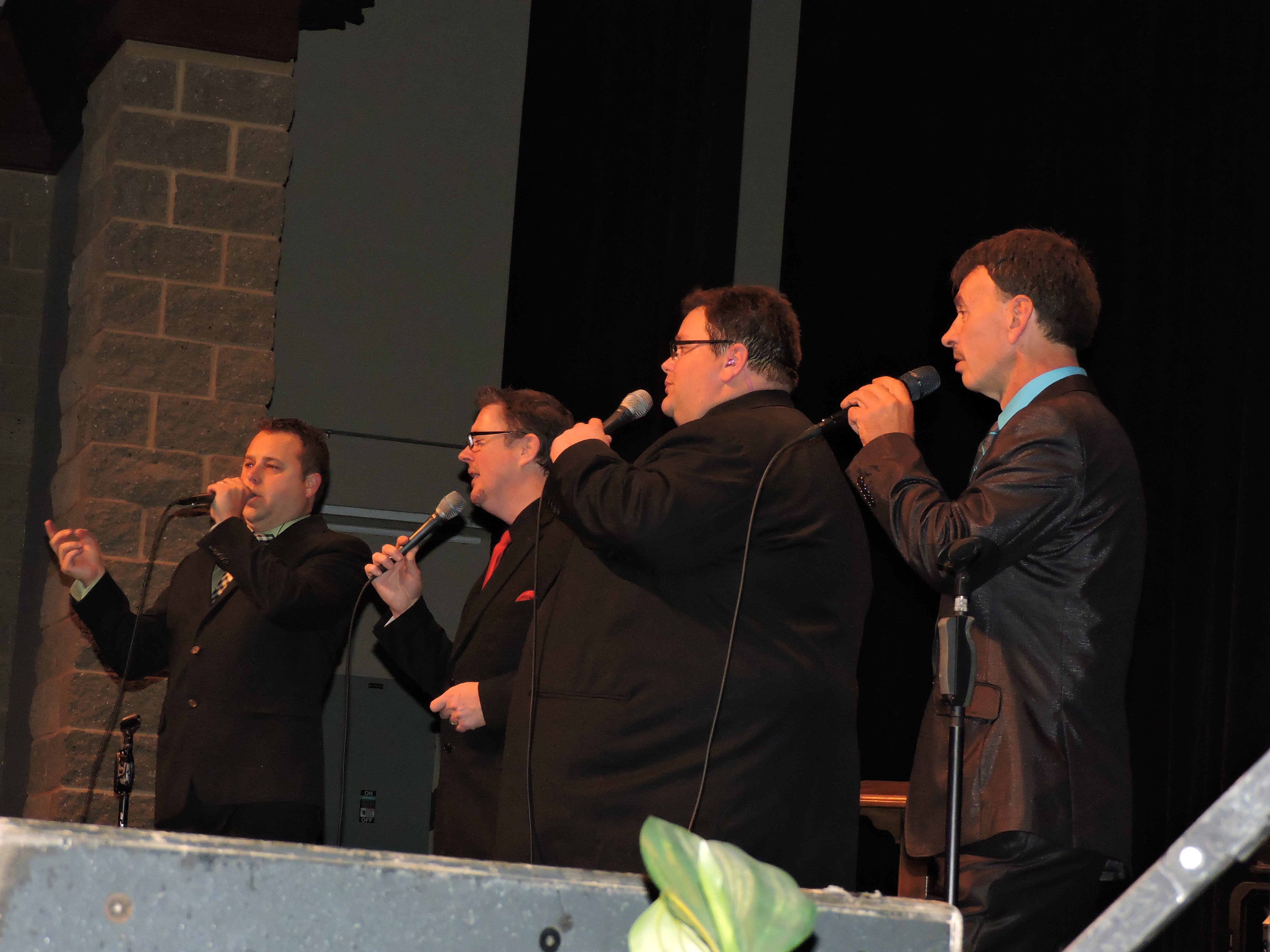 The Appointed Quartet serenades the crowd.
