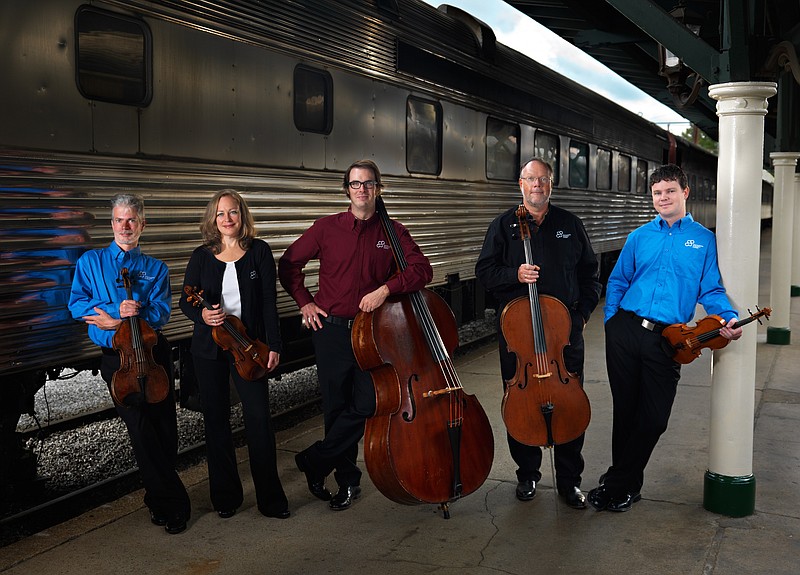 The Chattanooga Symphony & Opera String Quintet consists of Joshua Holritz (associate concertmaster, violin), Sheri Peck (violin), Robert Elder (viola), Eric Reed (cello) and Taylor Brown (double bass).