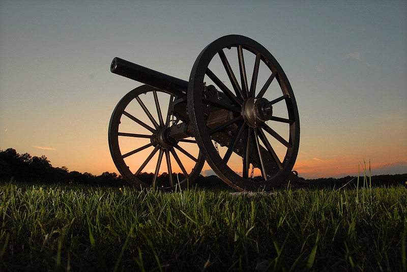 Cannons mark the battlefield atop Snodgrass Hill in Chickamauga and Chattanooga National Military Park.