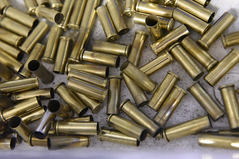 Staff Photo by John Rawlston Shells for .38 caliber guns are seen at Carter Shooting Supply on Monday, Jan. 4, 2016, in Chattanooga, Tenn.