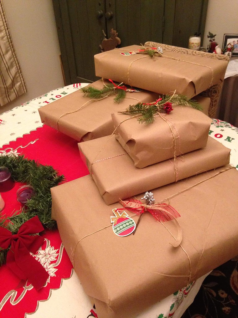 Leann Underwood festively wrapped these gifts before Christmas to earn money for her friends' adoption process. Underwood said she's "pretty good at gift wrapping; definitely better than most," and she felt she could put those skills to work.